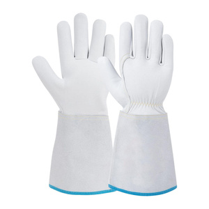 Gants de sécurité robustes de haute qualité en cuir de chèvre et de vachette pleine fleur, résistants à l'abrasion pour le soudage TIG et la lutte contre les incendies - Product Image 1