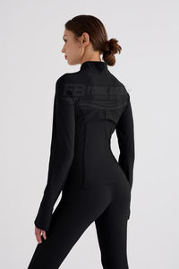 Ensemble 2 pièces pour femme : Haut côtelé sans manches à cordon de serrage et veste de sport ajustée, respirant, imprimé, pour fitness en extérieur et yoga - Product Image 6