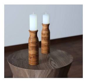 UNIVERSAL OVERSEAS UO-WCS-0011 <b>Large</b> Modern Art Unique Wooden <b>Candle</b> Stand Handmade Pillar Holder Custom Design for Home - Product Image 3