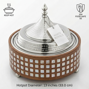 Traditional Modern Mother Pearl Inlay Stainless Steel <b>Insulated</b> Thermal Casserole Hotpot Food Warmer Set Stainless Steel Lid - Product Image 4