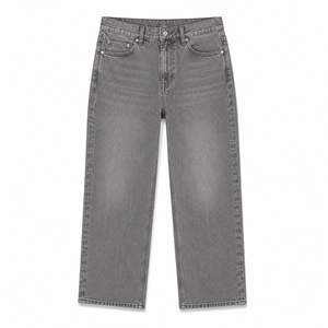 Jean en denim coupe droite Neo Classique pour femme, taille haute, décontracté, extensible, style moderne, OEM ODM - Product Image 1