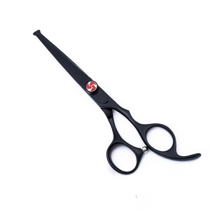 Black Paper Coated Barber Hair Cutting Shears Hairdressing <b>Tool</b> Sharp Straight Blades Razor <b>Edge</b> Salon Scissors - Product Image 2
