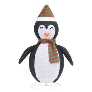 Pingüino Decorativo de Tela de Lujo con Luces LED de 4 Pies, Decoración Navideña de Pingüino de Tela de Lujo con Nieve - Product Image 5