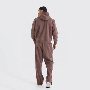 Pantalon de survêtement personnalisé écologique de grande taille Econex Ensemble de jogging à capuche imprimé pour hommes Motif solide à jambe large Hiver - Product Image 6