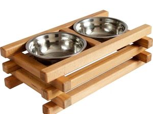 Elegant Wooden Dog Food Bowl Raised Design With Removable Stainless Steel Bowl For Healthy <b>Pet</b> Feeding Experience - Product Image 4