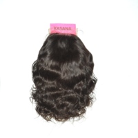 Perruque à fermeture en dentelle HD 7x7 en cheveux vierges indiens Remy, double trame, pointes pleines, extensions de cheveux humains avec mèches, à clipser