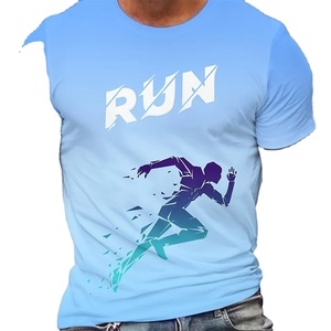 เสื้อยืดกีฬาทรงหลวมสำหรับผู้ชาย, เสื้อยืดใส่สบายแขนสั้นลายตัวอักษรใส่วิ่งสวมใส่สบายระบายอากาศได้ดี - Product Image 1