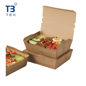 Boîte à lunch rectangulaire en papier kraft de bonne qualité, 900 ml, pour plats à emporter, idéale pour cafés, stands de restauration et événements - Vendeur Malaisie - Product Image 6