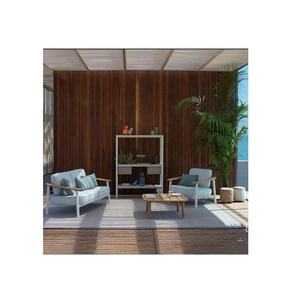 Canapé de salon en cuir et bois fait à la main avec trois sièges disponibles à un prix de gros provenant de l'inde - Product Image 1