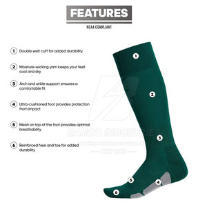 Custom Sports <b>Socks</b> For Gym Running Football <b>Training</b> Anti Slip Breathable Sweat Control Long Lasting Comfort Pack - Product Image 2