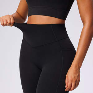 Leggings de Yoga de Cintura Alta con Efecto Scrunch y Bolsillos Laterales, Pantalones de Entrenamiento con Control de Abdomen para Mujer, Leggings Deportivos Elásticos para Gimnasio - Product Image 2