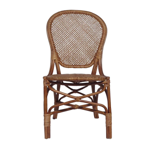 Chaise de salle à manger d'inspiration mid-century avec cannage naturel, finition rotin vintage pour la maison, la cuisine, la salle à manger, vente en gros depuis le Vietnam - Product Image 2