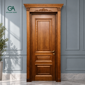 Puerta de Panel Shaker de Madera Sólida con Acabado Clásico Americano para Interiores Contemporáneos, para Dormitorios y Proyectos Residenciales de Villas GA-34S - Product Image 1
