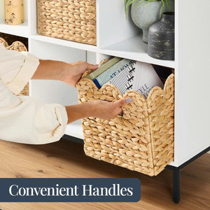 Natural Space-Saving Storage for Laundry Toys Home Essentials Versatile <b>Foldable</b> Water Hyacinth <b>Basket</b> Set - Product Image 3