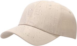 Unisex 6-Panel Baseball Cap Solid Color Breathable <b>Waterproof</b> Polyester Fitted Closure Casual Style Adult <b>Hat</b> - Product Image 4