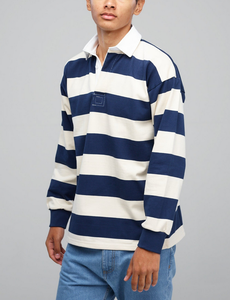 Maillot de rugby vintage personnalisé pour homme, respirant, à rayures, manches longues, maillot de sport de haute qualité, polo - Product Image 4