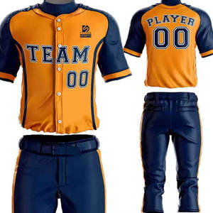 Uniforme de Béisbol Transpirable de Último Diseño y Estilo Nuevo, Calidad Premium, Color Sólido, 100% Poliéster, Personalizable para Venta en Línea - Product Image 6