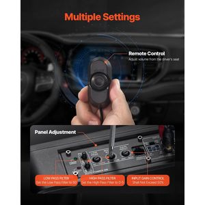 Subwoofer Auto Sottosedile Slim da 8 Pollici 300W con Amplificatore Integrato High/Low, Subwoofer Audio a Basso Profilo per Auto - Product Image 6