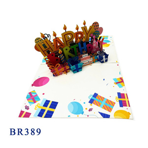 Décoration d'intérieur en gros, Artisanat 3D, Meilleur choix, Artisanat en papier 3D, Fait main, Tendance du moment, Carte pop-up Joyeux Anniversaire - Product Image 4