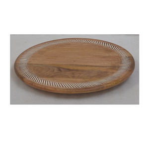 Plateau tournant en bois de qualité supérieure, 2 pièces, forme ronde, prix de gros - Product Image 2