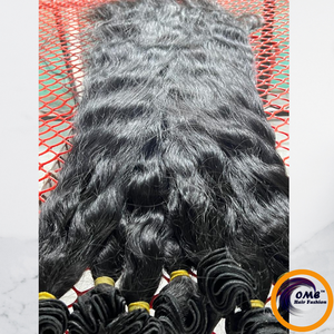 Extensions de cheveux humains vierges indiens Remy, double trame, à clipser/tisser/fusionner/à bandes/micro-liens, 10-26 pouces, toutes couleurs, OME - Product Image 1