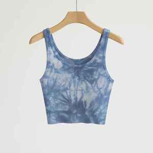 Tops de Tirantes de Tela Acanalada con Cuello Cuadrado para Mujer, Transpirables, con Bordados y Cintas, Formales de Verano, Personalizados al por Mayor - Product Image 2