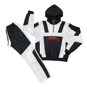 Conjunto Deportivo con Capucha para Hombre, Estilo Urbano con Bloques de Color, Secado Rápido, Transpirable, 100% Algodón Felpa, Ropa de Invierno - Product Image 6