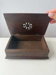 Vintage Hand Carved Wooden <b>Incense</b> Burner <b>Box</b>, Decorative <b>Incense</b> Holder with Storage - Product Image 3