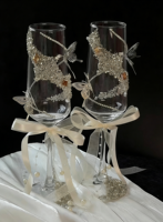 Ensemble de flûtes à champagne de luxe réutilisables pour mariage, verres à toast en cristal de strass soufflés à la main 180 ml pour fiançailles