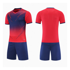 Conjunto de Uniforme de Fútbol Personalizado, 100% Poliéster, Cuello en V, Elástico en Cuatro Direcciones, Secado Rápido, Transpirable, Unisex, para Adultos, en Oferta - Product Image 5