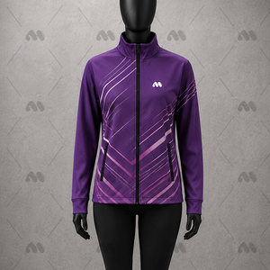 Chaqueta de Forro Polar de Poliéster para Mujer, con Cierre Completo, para Yoga, Manga Larga, Cuello Alto - Product Image 1
