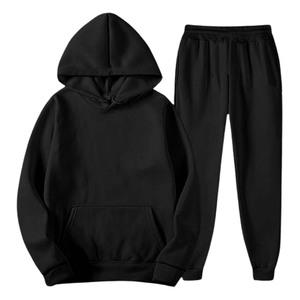 Conjunto de Sudadera con Capucha y Pantalones Deportivos Largos de Algodón con Bolsillos Laterales, Estilo Otoñal, Ropa Casual, Color Morado Sólido, Conjunto de Sudadera con Capucha y Pantalones Deportivos a la Moda - Product Image 6
