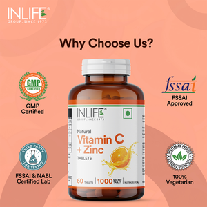 Formule à base d'ingrédients végétaux à l'Amla et à l'Orange, Vitamine C naturelle avec Zinc, 60 comprimés pour une utilisation nutritionnelle quotidienne - Product Image 3