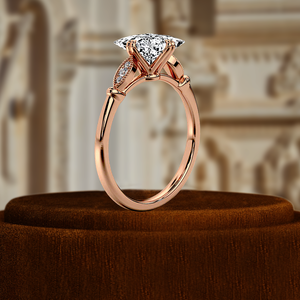 Anillo de Compromiso de Diamante Cultivado en Laboratorio con Corte Princesa Estilo Vintage de 1.5CT, Certificado IGI, Oro de 14K, Anillo de Promesa de Boda para Mujer - Product Image 6