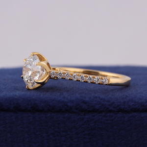 Anillo de Diamante de Laboratorio de 2.00 Ct, Corte Redondo, Engaste Catedral, Certificado IGI - Product Image 3