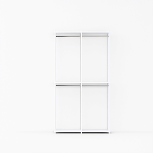 Perchero Metálico Modular 1200 3T con Estructura Blanca/Plateada, Organizador de Almacenamiento para el Hogar - Product Image 2