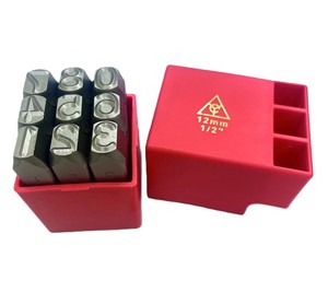 Juego de 9 Sellos Numéricos Manuales Profesionales de 12 mm, Personalizables OEM, para Marcado Industrial de Alta Resistencia, Herramientas de Punzonado de 1/2 Pulgada - Product Image 4