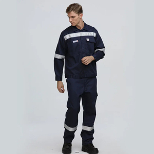 Combinaison de travail haute visibilité en polyester coupe-vent, vêtements de travail haute visibilité, combinaisons durables, uniforme de sécurité - Product Image 5