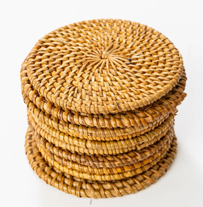 Rattan Coaster <b>Placemat</b> Household Woven <b>Placemats</b> & Kitchen Coaster Rattan Tea Coaster Hot Sale - Product Image 6