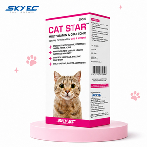 Tónico Nutricional Multivitamínico para Gatos y Gatitos Safe Cat Star, 200 ml, Sin Granos, para Todas las Razas y Edades, Salud de la Piel, Superventas - Product Image 1