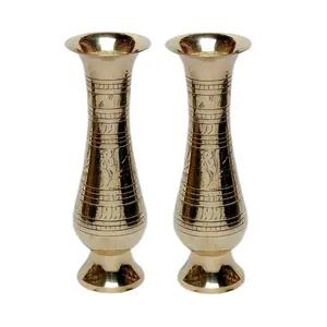 Solid Brass Decorative Tabletop Vase Home Decorative Gift With Box Golden Polished Table Vase Indian style home decoration gifts