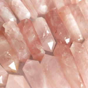 Beautiful Rose Quartz Double Terminated Pencil Point Natural Crystal <b>Pink</b> Gemstone Wire <b>Wrap</b> Pendant Stone Wholesale India Bulk - Product Image 5