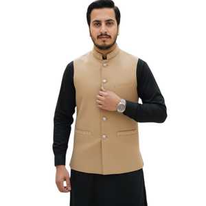 Chaleco Elegante para Hombre, Traje de Boda Pakistaní, Chaleco Étnico Bordado, Ropa Festiva para Fiestas, Tallas y Colores Personalizados, Venta al Por Mayor - Product Image 6