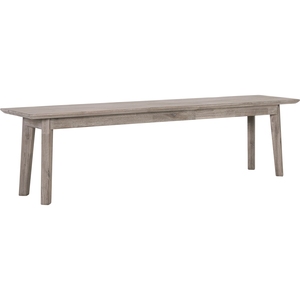 Minimalist <b>Wooden</b> Dining <b>Bench</b> Navara Ash Finish Long Seating with Acacia Veneer Top Malaysian Oak Legs for Restaurant Cafe - Product Image 1