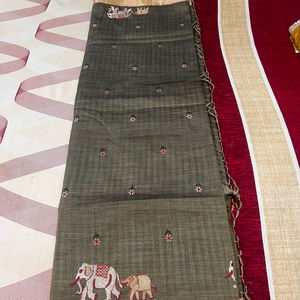 Sari Tradicional Elephant Majesty de Viscosa - Para Fiestas y Bodas, Absorbe la Humedad, Sin Arrugas - Product Image 6