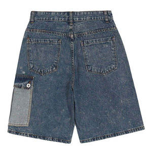 Shorts de Mezclilla Tejida de Cintura Alta para Hombre con Bolsillos, Secado Rápido, Cintura Elástica, Casual, Azul - Product Image 2