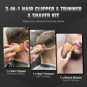 ชุดปัตตาเลี่ยนตัดผมและเครื่องโกนหนวดแบบ3 in 1สำหรับผู้ชายสำหรับการดูแลเส้นผมผู้ชาย - Product Image 4