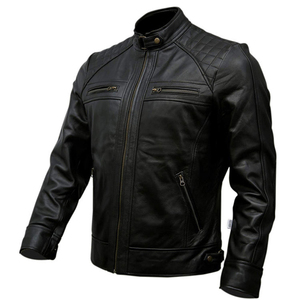 Veste en cuir pour homme élégante et tendance, de qualité supérieure, best-seller, nouveau design, 100% cuir véritable, prix de gros, vestes en cuir - Product Image 3
