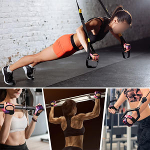 Guantes de levantamiento de pesas con soporte acolchado para la palma y medio dedo para hombres y mujeres, agarre duradero para entrenamiento, ejercicio, fitness y gimnasio - Product Image 5