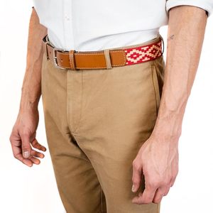 Ceinture polo en cuir durable avec un design tissé détaillé, idéale pour un style décontracté, équestre et un usage quotidien. - Product Image 3